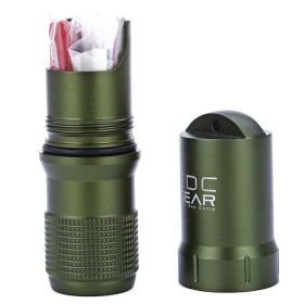 Capsule EDC Waterproof Box Hike Survival Pill / Match Case Box Container Survive Seal Trunk Container Holder Storage (Color: Green)